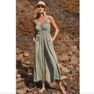 Anthropologie the Simona Scoop-Neck Jumpsuit by Celandine